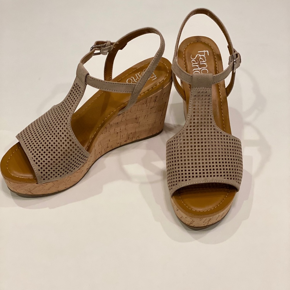 Franco Sarto Tan Wedges